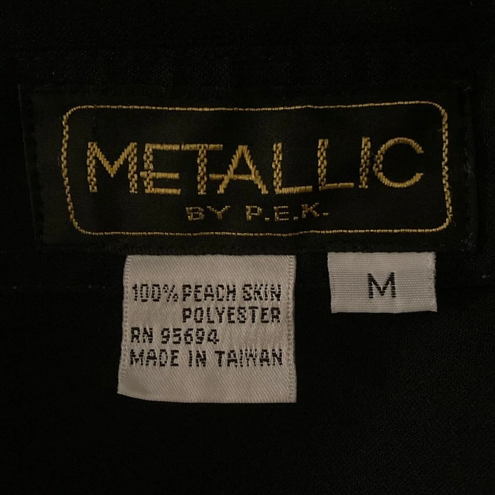 Metallic by PEK | Men’s Vintage Peach Skin Polyester Shirt M - Picture 4 of 5